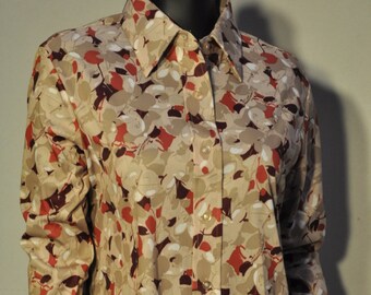 Women's Vintage Polyester Blouse