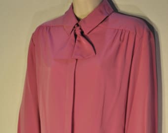 Blusa de poliéster vintage para mujer