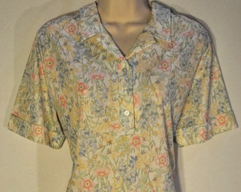 Women's Floral Short Sleeve Blouse