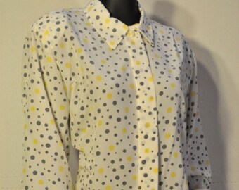 Blusa de poliéster vintage para mujer