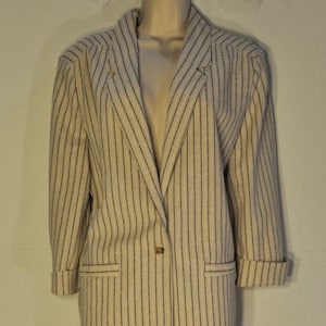 Womens Vintage Tan Striped Suit