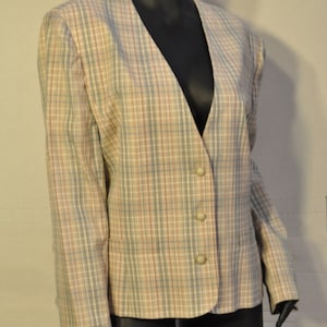 Womens Vintage geruite Blazer