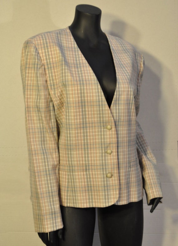 vintage plaid blazer womens Gem