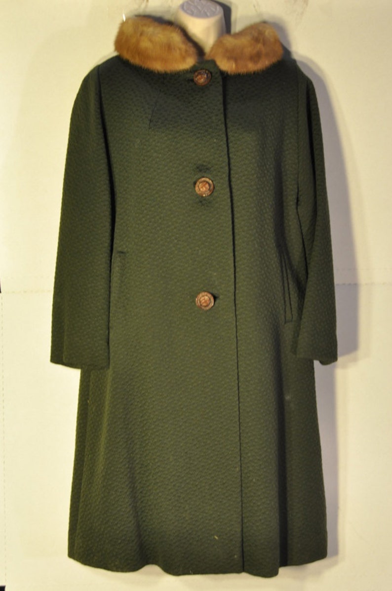 Women's Vintage Green Coat image 1