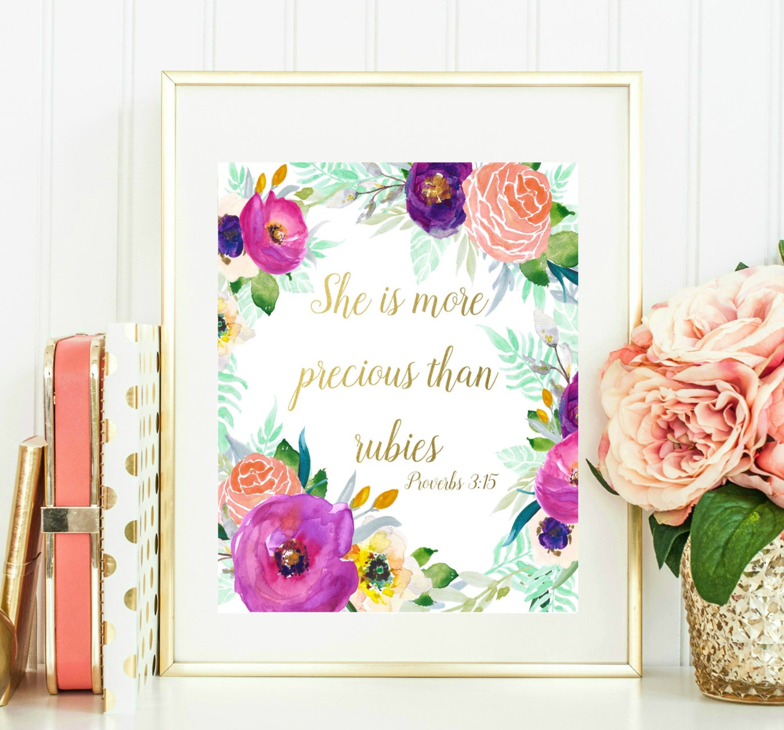 She is More Precious Than Rubies Printable INSTANT DOWNLOAD - Etsy
