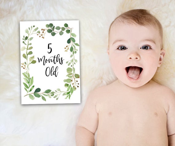 Bebe Mois Bebe Etape Cartes Bebe A Imprimer Cartes Des Etsy