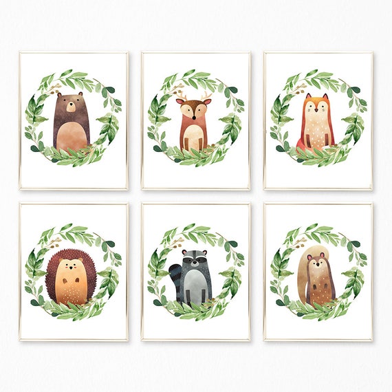 etsy animal nursery prints