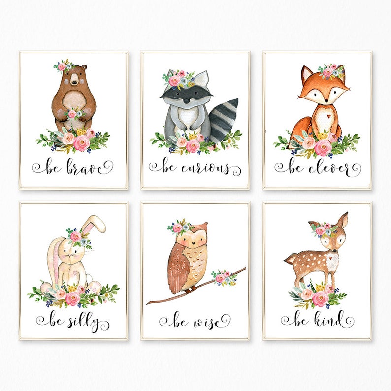 Woodland Print Fastened, Woodland Animal Prints, Printable Woodland Nursery Decor, Woodland Nursery Artwork, Be Variety Be Courageous, Animal Wall Artwork picture regarding Printable Woodland Animals titled Woodland Print Fixed, Woodland Animal Prints, Printable Woodland Nursery Decor, Woodland Nursery Artwork, Be Style Be Courageous, Animal Wall Artwork