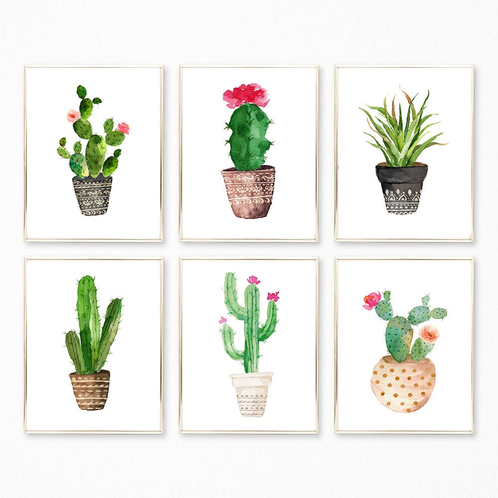 Succulent Prints Succulent Set Succulent Wall Art Cactus Etsy Singapore