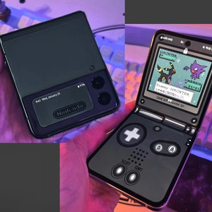 GameBoy Z Flip 3/4 Wallpaper + Cover Screen Black