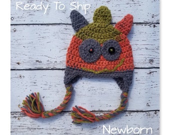 Baby Boy Hat Newborn Hat Baby Shower Gift Boys Winter Hat Warm Baby Hat Baby Boy Gifts Crochet Monster Hat Unique Baby Hat Baby Photo Prop