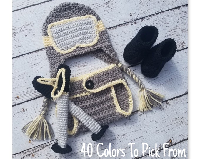 Baby Ski Outfit Newborn Skiing Hat Crochet Ski Photo Prop Baby Etsy