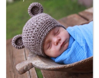 Bear Hat Newborn Bear Hat Baby Bear Hat 