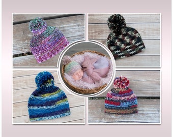 Baby Winter Hat Toddler Winter Hat Boys Winter Hat Girls Winter Hat Gender Neutral Hat Baby Shower Gifts Baby Beanie Pom Pom Hat Photo Prop