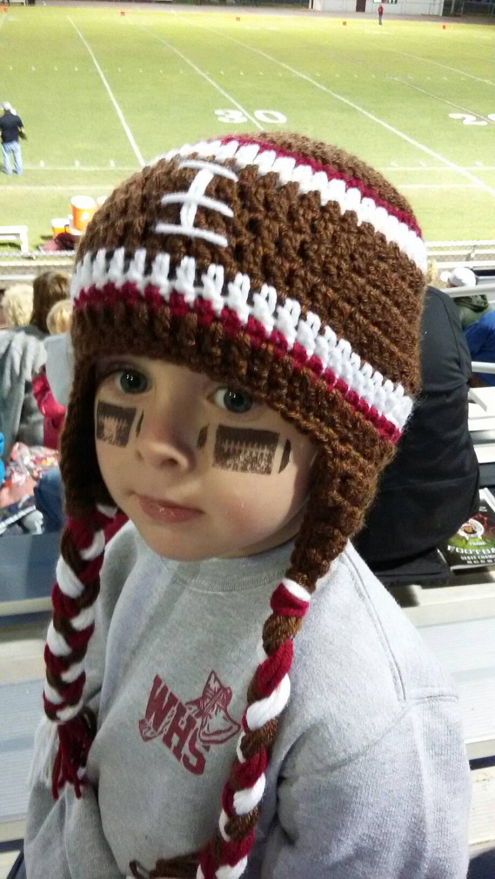 Baby Football Hat Toddler Football Hat Football Beanie Newborn Etsy
