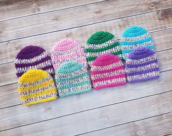 Preemie Hat Micro Preemie Hat NICU Baby Hat Baby Gift Baby Hospital Hat Newborn Hat Crochet Baby Hat Baby Girl Hat Twin Baby Girls Triplets