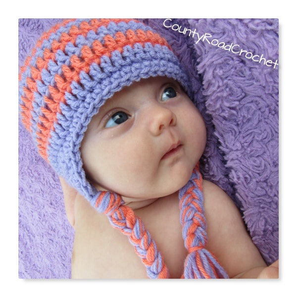 Baby Girl Winter Hat, Girls Winter Hat, Girl Toddler Hat, Baby Beanie, Newborn Hat, Crochet Hat, Warm Hat, Hats For Kids, Earflap Hat