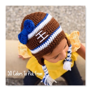 Football Hat Girl Football Hat Baby Girl Football Hat Football Beanie Toddler Football Hat Kid Football Hat Newborn Football Hat Baby Gifts