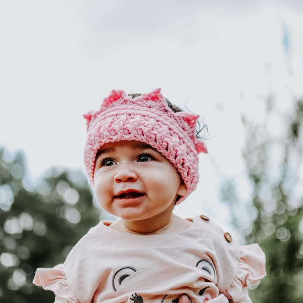 Crochet Baby Crown: Princess Tiara, Newborn Photo Prop