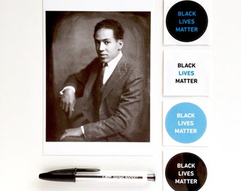 Black Lives Matter 4 Blue Sticker Pack, Round BLM Sticker Set, Social Justice Vinyl Stickers, Protest Stickers, Activism Stickers