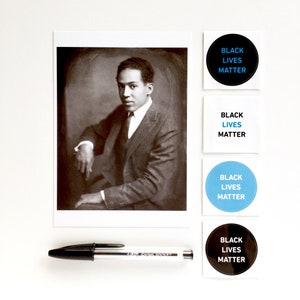 Black Lives Matter 4 Blue Sticker Pack, Runde BLM Sticker Set, Social Justice Vinyl Sticker, Protest Sticker, Aktivismus Sticker