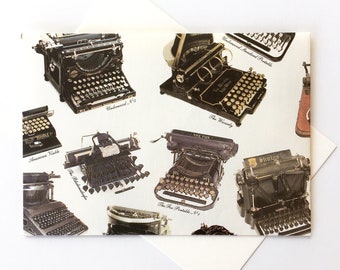 Typewriter Card/Letter Set, Classic Stationery, Elegant Italian Paper, Cotton Writing Set, Notecard Set, Fine Stationery Set