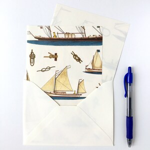 Juego de cartas Marina, Papelería náutica, Papel italiano, Sobre de algodón, Papelería de verano, Papel de escritura, Juego de amigos por correspondencia