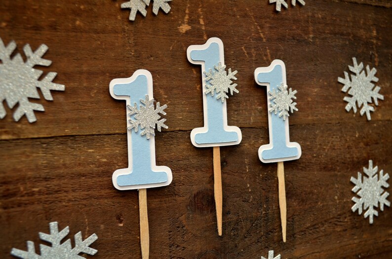 Snowflake Cupcake Topper Winter Onederland Boy Onederland Party. Winter Wonderland Cupcake Toppers Winter Onederland Cupcake Toppers