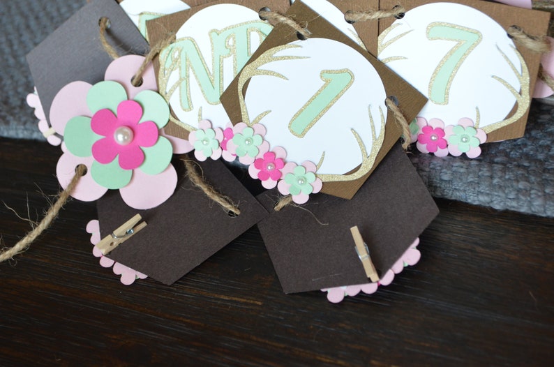 First Birthday Photo Banner Floral Antlers First Birthday Boho First Birthday Photo Banner Wild One 12 Month Photo Banner Bohemian.