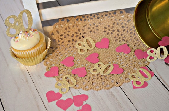 80th Birthday Confetti 80th Anniversary Confetti 80 Etsy
