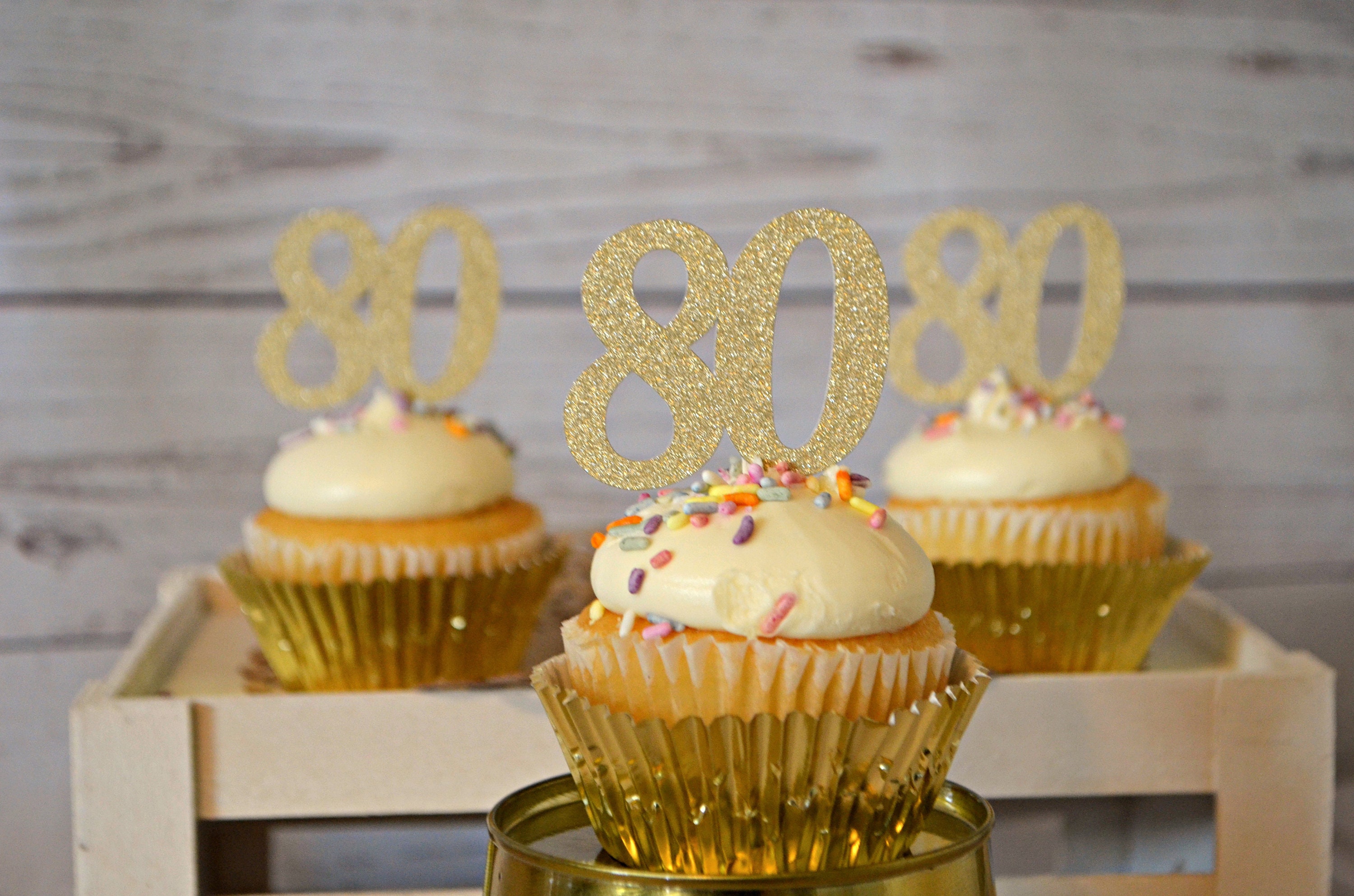 80th Birthday Cupcake Toppers. 80 Cupcake Toppers. 80. 80th Etsy