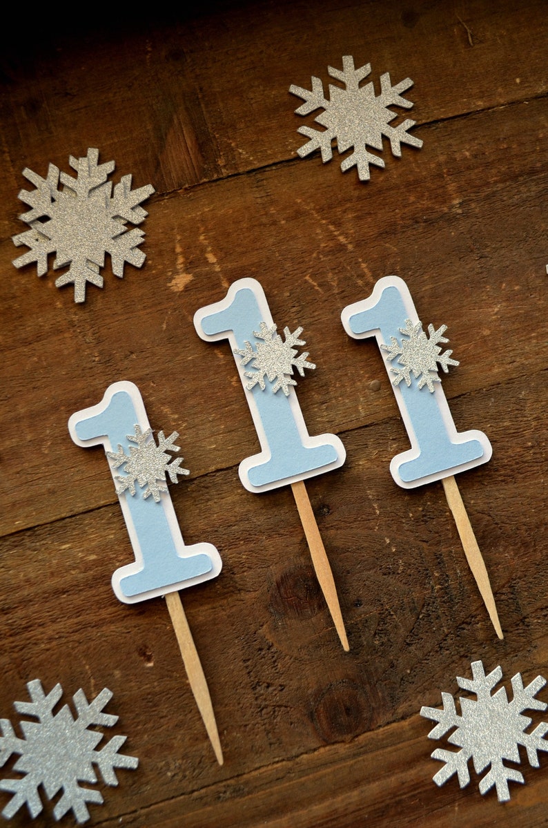 Snowflake Cupcake Topper Winter Onederland Boy Onederland Party. Winter Wonderland Cupcake Toppers Winter Onederland Cupcake Toppers