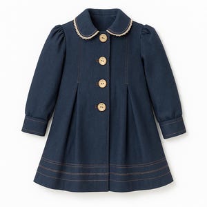 Girls Lilly Pea Coat Sewing Pattern – Unique Bodice (PDF Pattern)