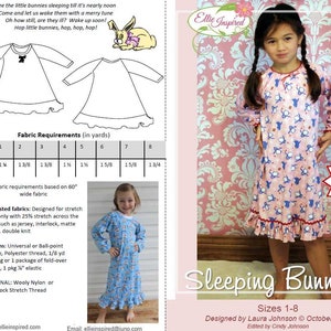 Sleeping Bunnies by Ellie Inspired (Girls 1 - 8)