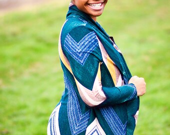 Coffee & Tea Cardigan Schnittmuster - Mehrere Längen, Plus Sizes (PDF-Muster)
