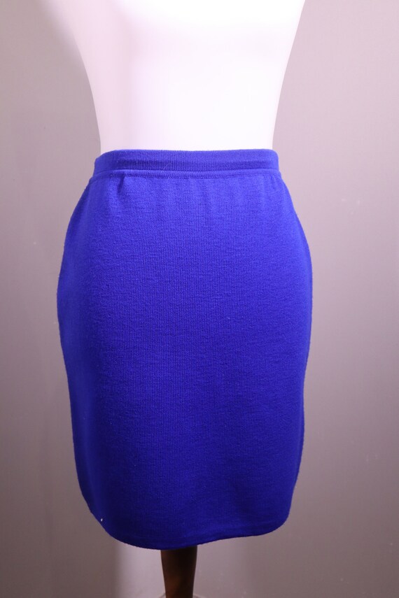 Beautiful Vintage 100% Merino Wool Deep Royal Blue