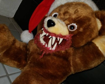 teddy bear with sharp teeth