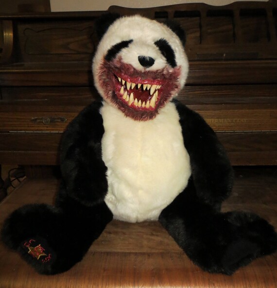 teddy bear with sharp teeth