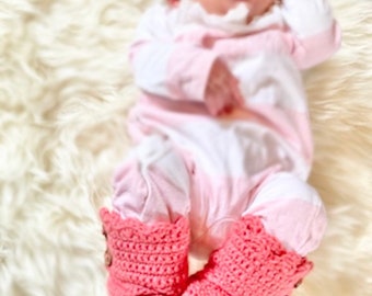 Crochet Pattern for Stay on Babywearing Baby Booties Boots Wrap Around Baby Uggs Robeez Bootie High Top Booties Baby Shoes Autumn Winter