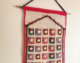 Advent Calendar Christmas Countdown Calendar Calender Christmas Decor Decoration Decorations Nativity Scene Colourful Crochet Pattern