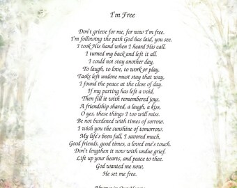 Funeral Poem Etsy