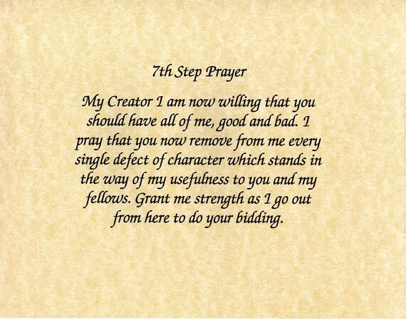 7th Step Inspirational Prayer I Am Now Willing Unframed - Etsy