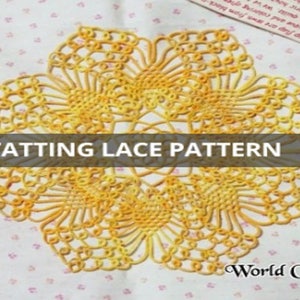 Tatting Lace Pattern:) Mini Pineapple Doily／Witch_JiYoung