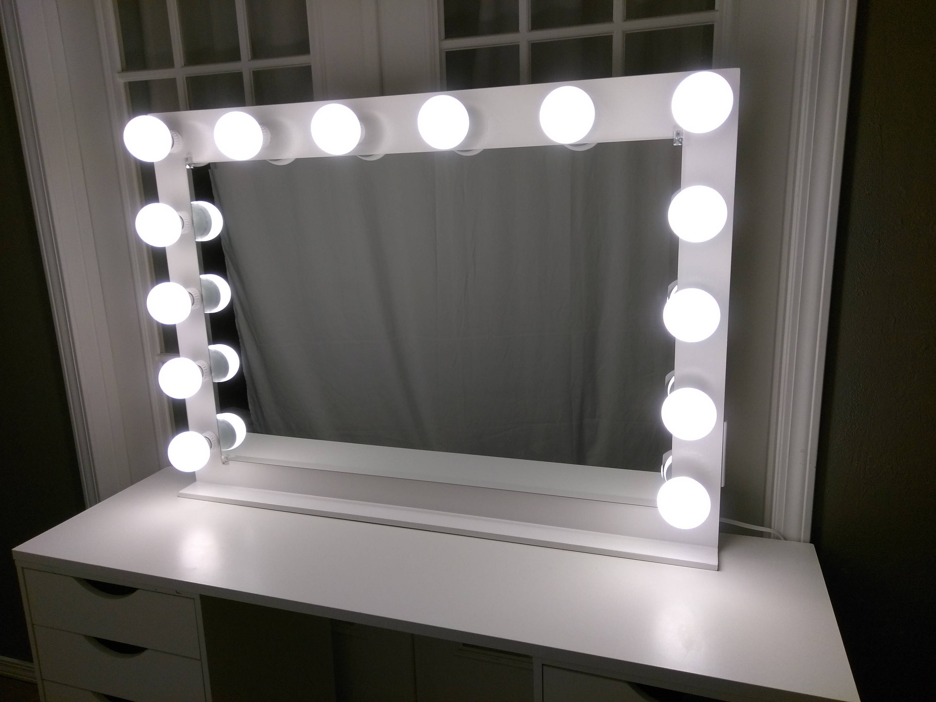 Vanity mirror with lights Dimmer 2 Plug Outlet Base Etsy