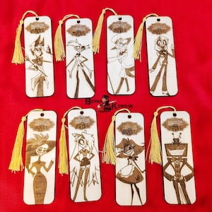 Hazbin wooden Bookmarks Holiday Christmas gift