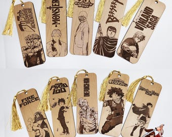 Anime/Manga Wooden Bookmarks gift