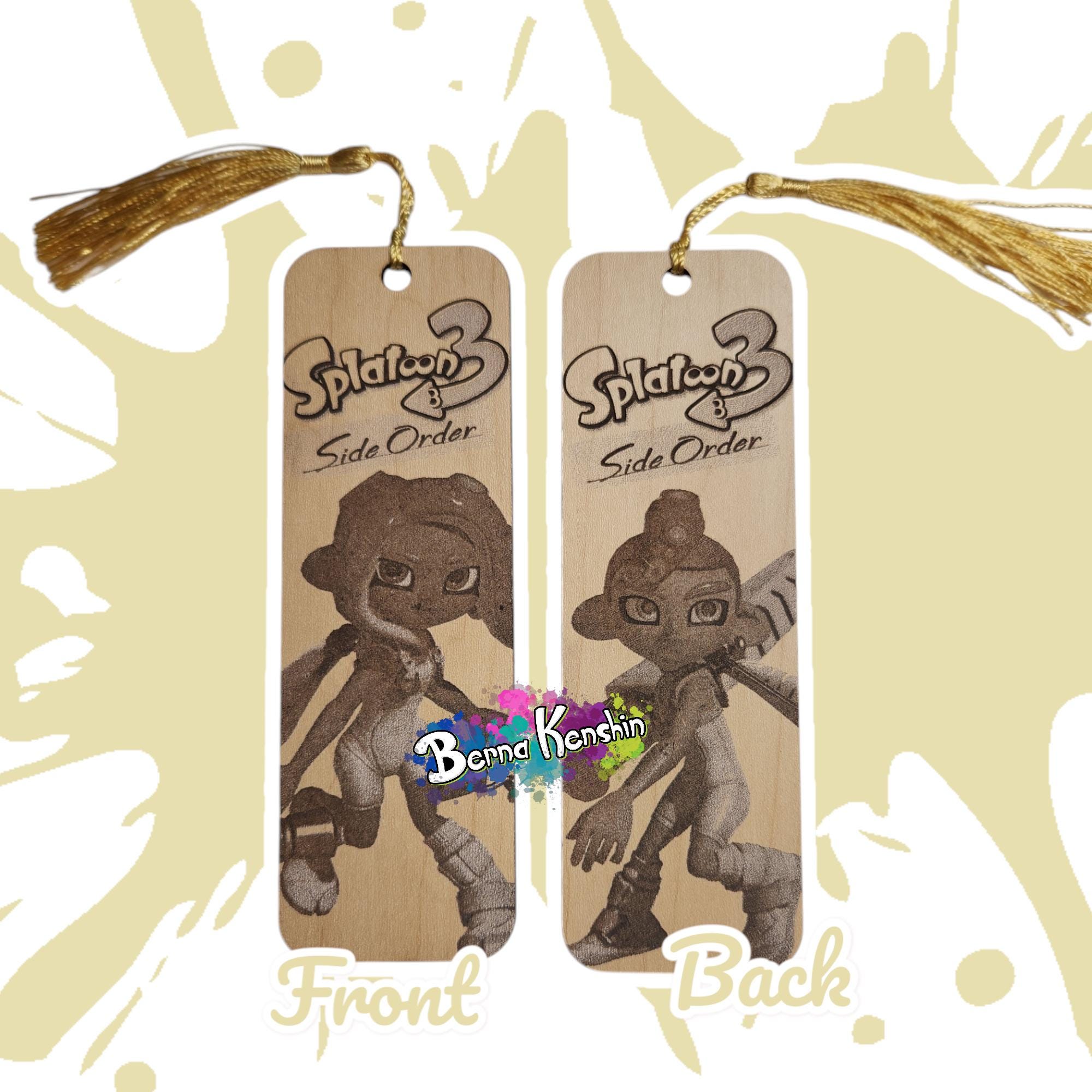 Splatoon Binder Splatoon Wooden Bookmarks - Etsy