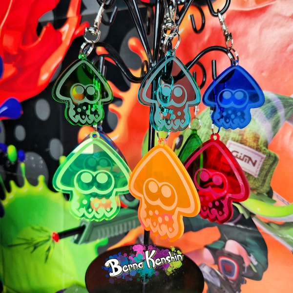 Llaveros de calamar/inkling de Splatoon, 10 colores
