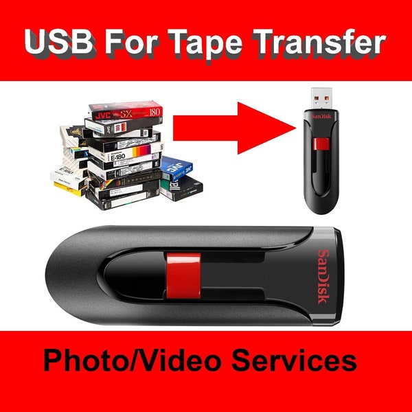 USB Flash Drive Tape Transfer to USB Flash Drive This Listing is for USB Flash Drive