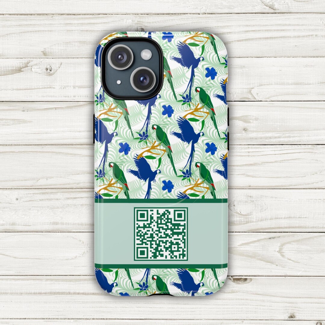 Custom QR Code iPhone Case, Personalized Wireless Charging Compatible ...